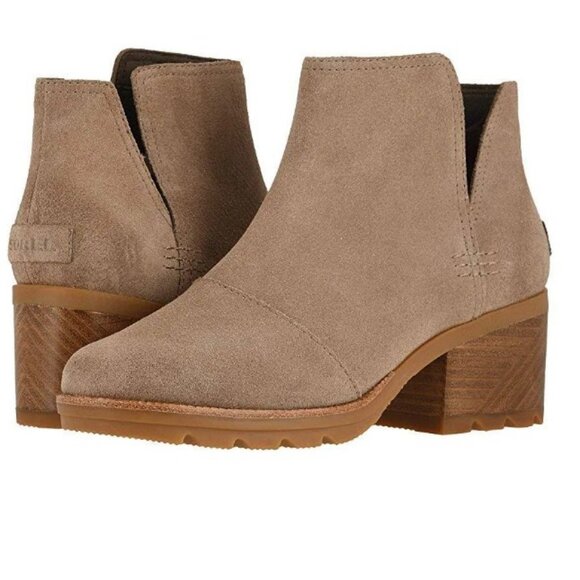 Sorel Women's Cate Cut Out Bootie Waterproof Ankle Boot Ash Brown 6.5 - Picture 2 of 9